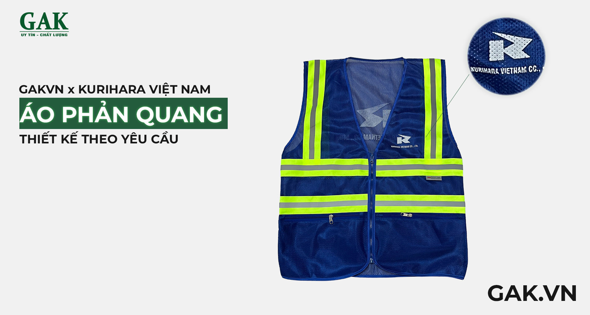 Áo phản quang công ty Kurihara Việt Nam