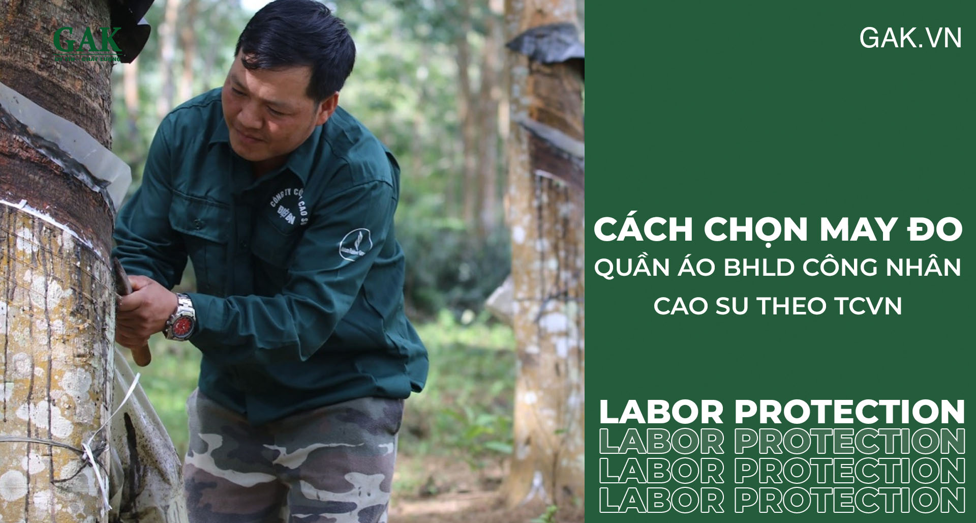 Cách may quần áo bảo hộ công nhân đi lô cao su tuân thủ TCVN 4742:1989