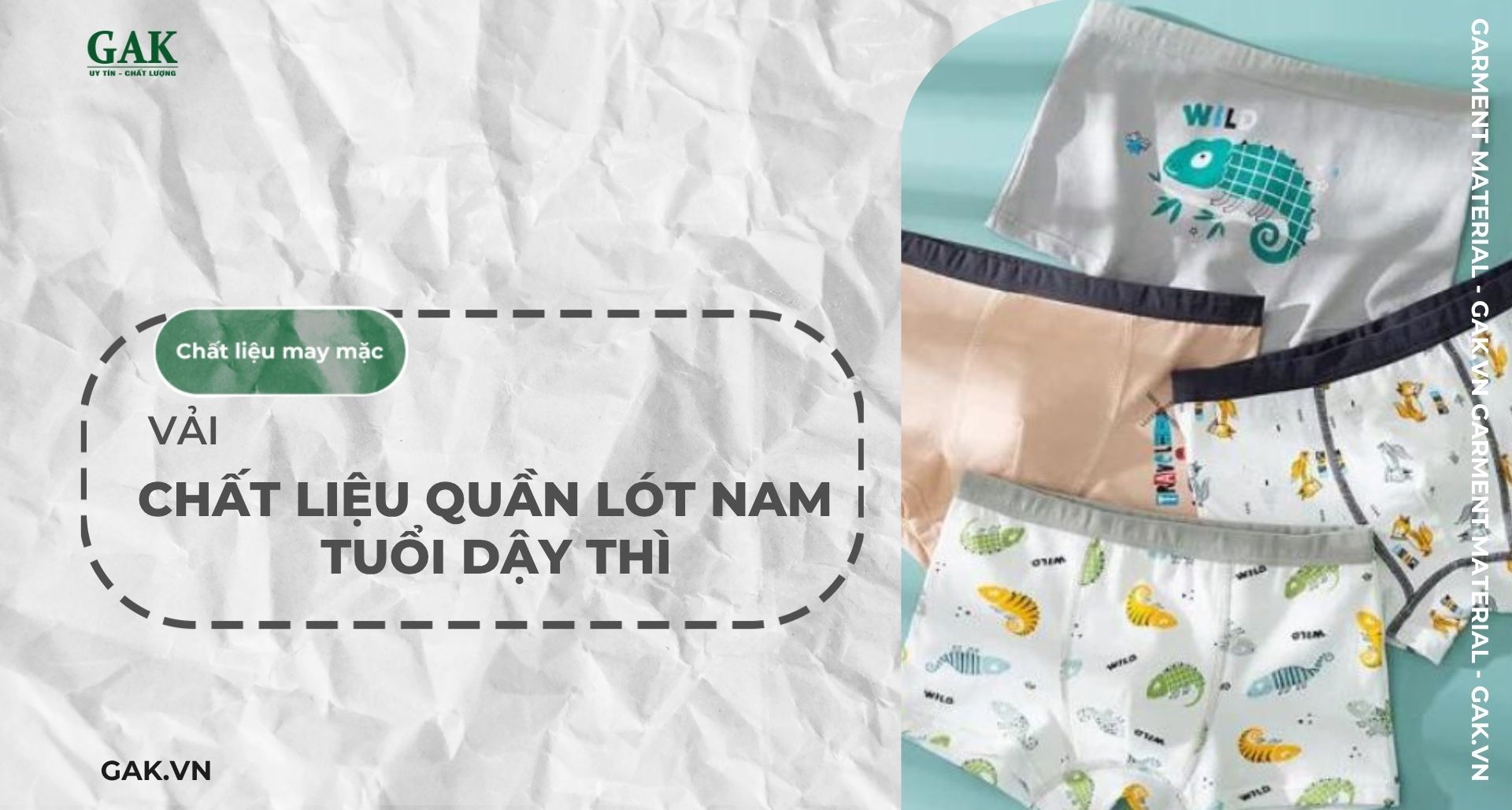 Chất liệu quần lót nam tuổi dậy thì là gì? 5 chất liệu phổ biến mà bố mẹ nên biết