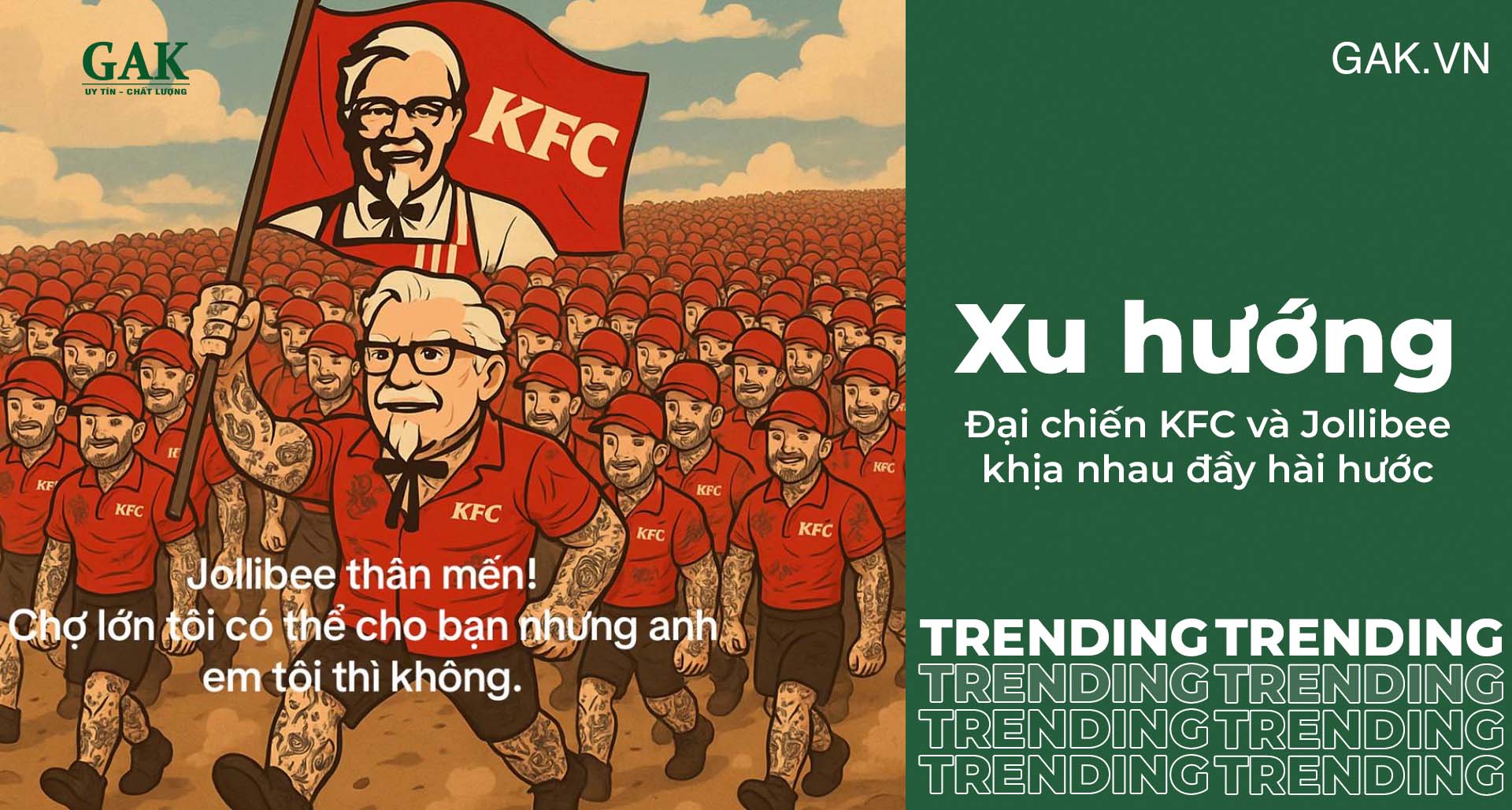 Xu hướng: Đại chiến KFC và Jollibee khịa nhau đầy hài hước