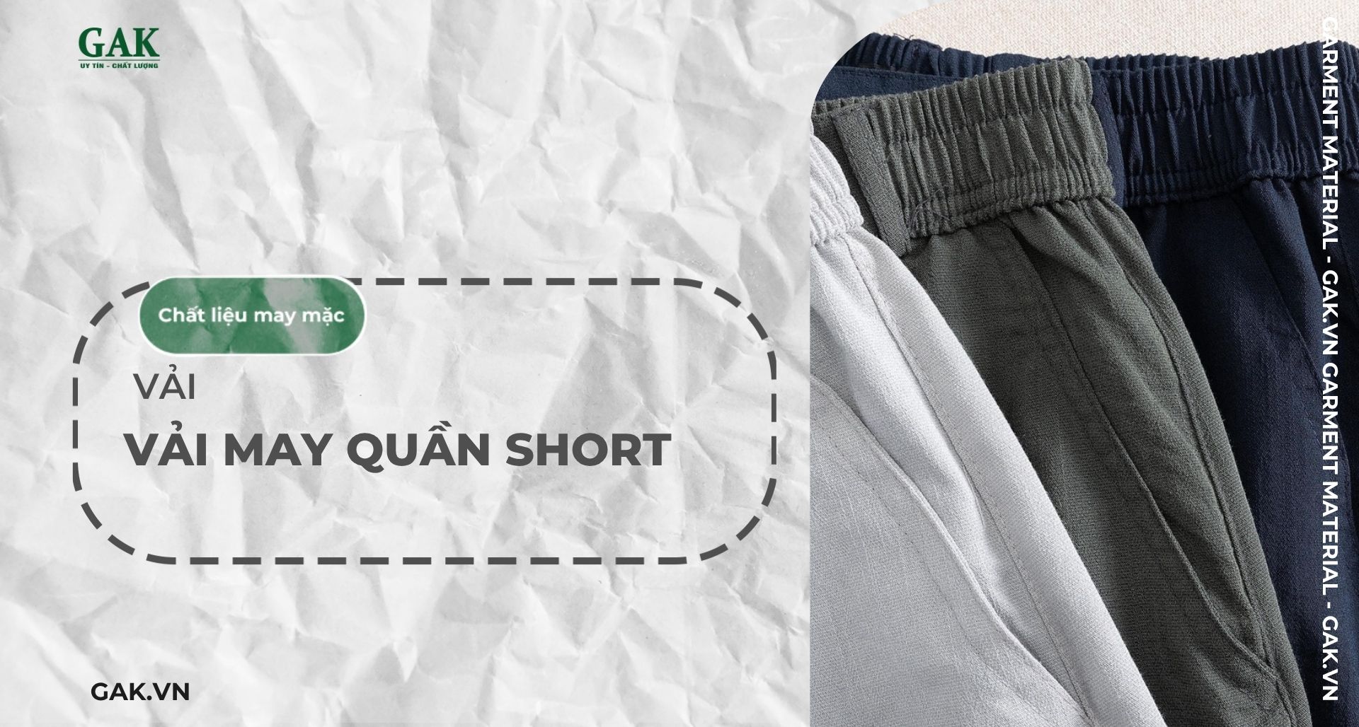 Vải may quần short là gì? Điểm qua 12 loại vải may quần short nam thoải mái nhất