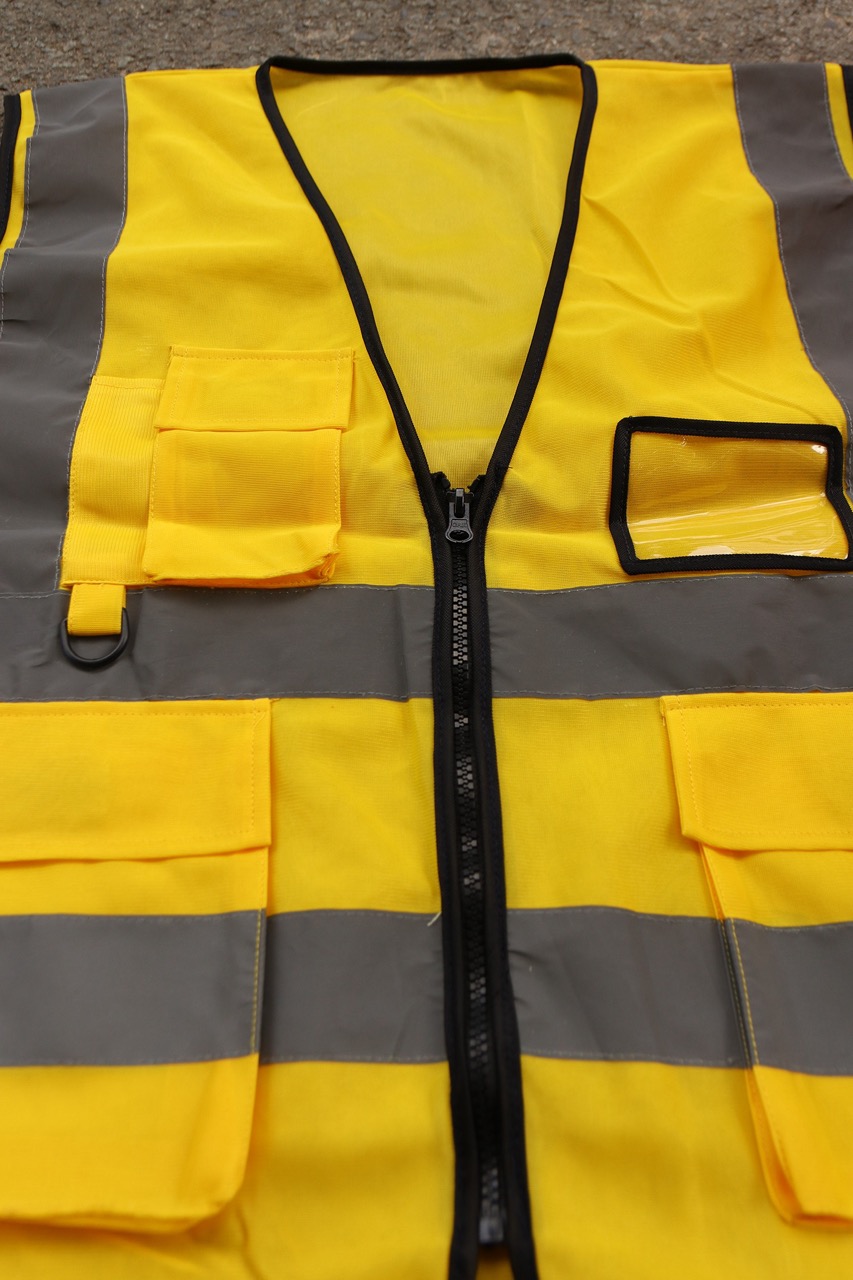 Hi Vis Palize Safety Vest  color with 5cm high bright poly reflective stripes