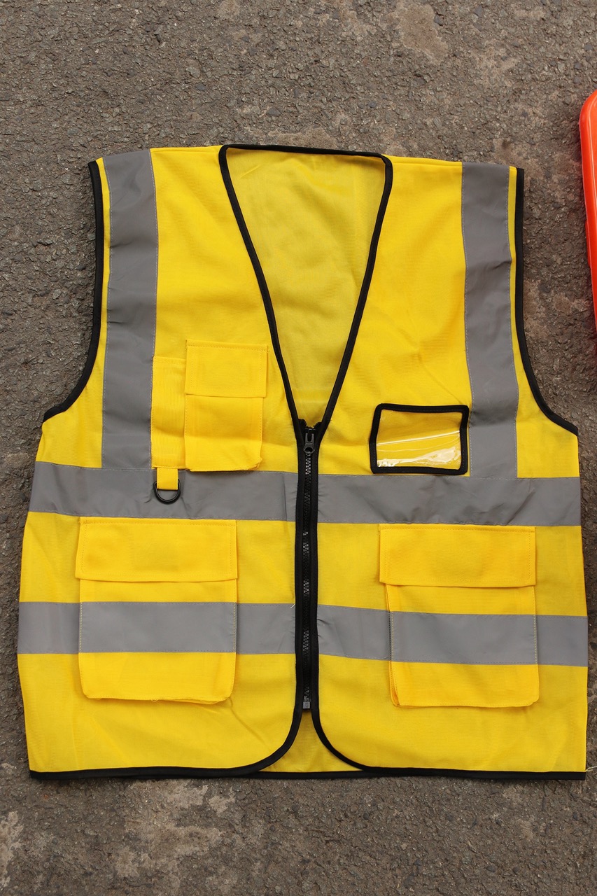 Hi Vis Palize Safety Vest  color with 5cm high bright poly reflective stripes