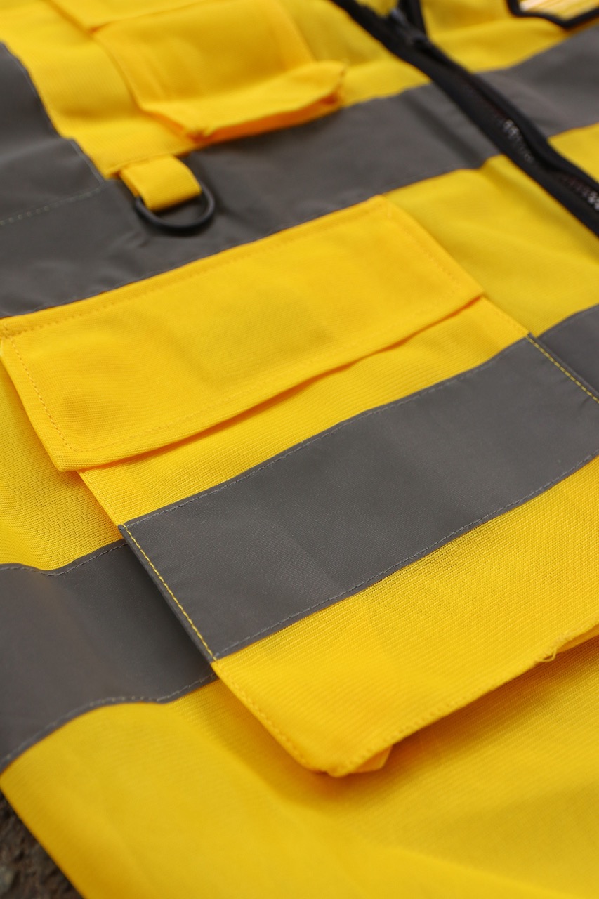 Hi Vis Palize Safety Vest  color with 5cm high bright poly reflective stripes