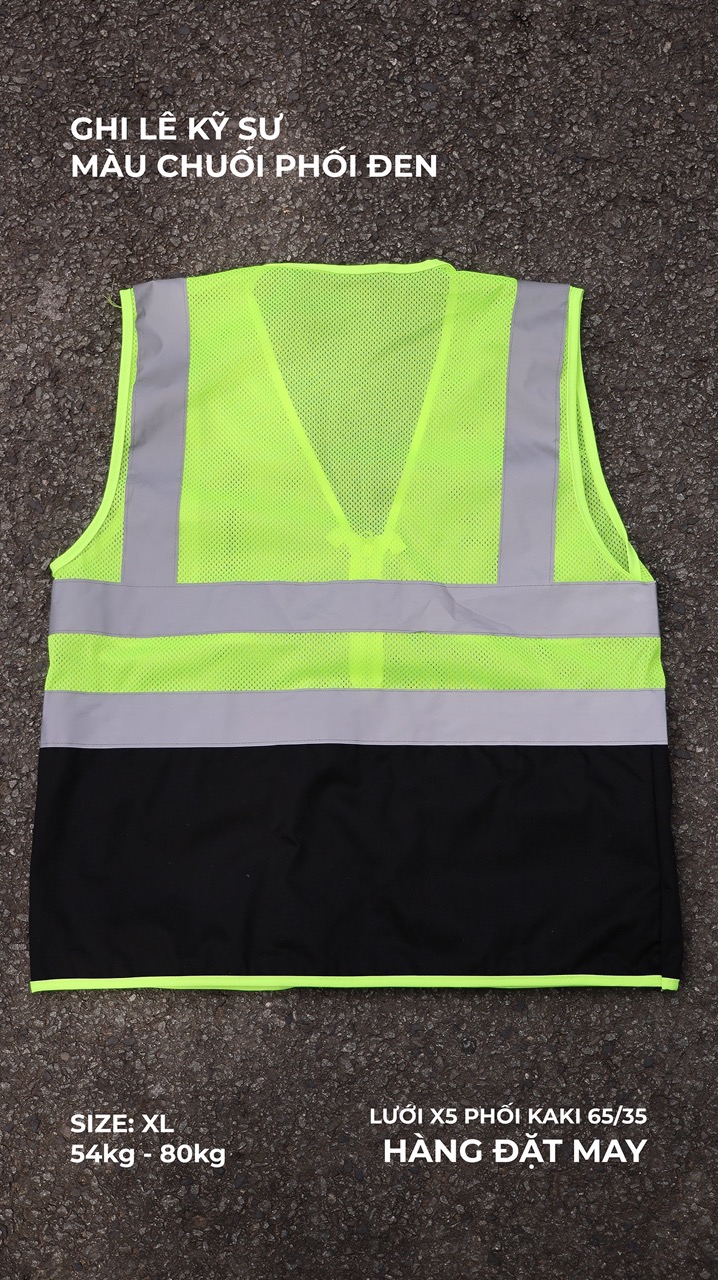 Áo ghi lê kỹ sư lưới phối vải kaki No6