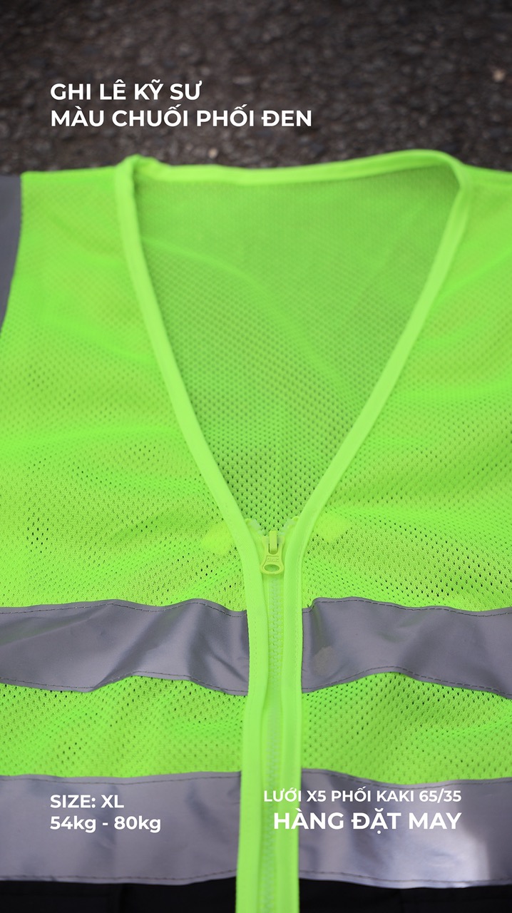 Áo ghi lê kỹ sư lưới phối vải kaki No6