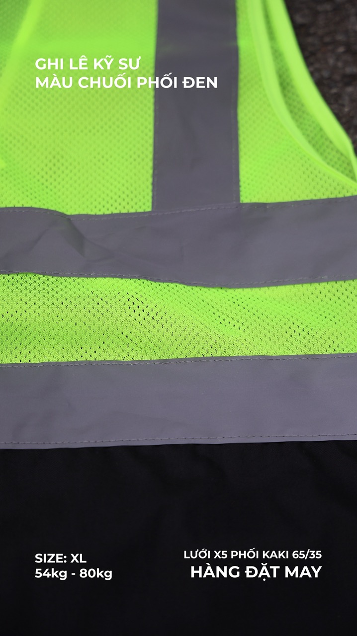 Áo ghi lê kỹ sư lưới phối vải kaki No6