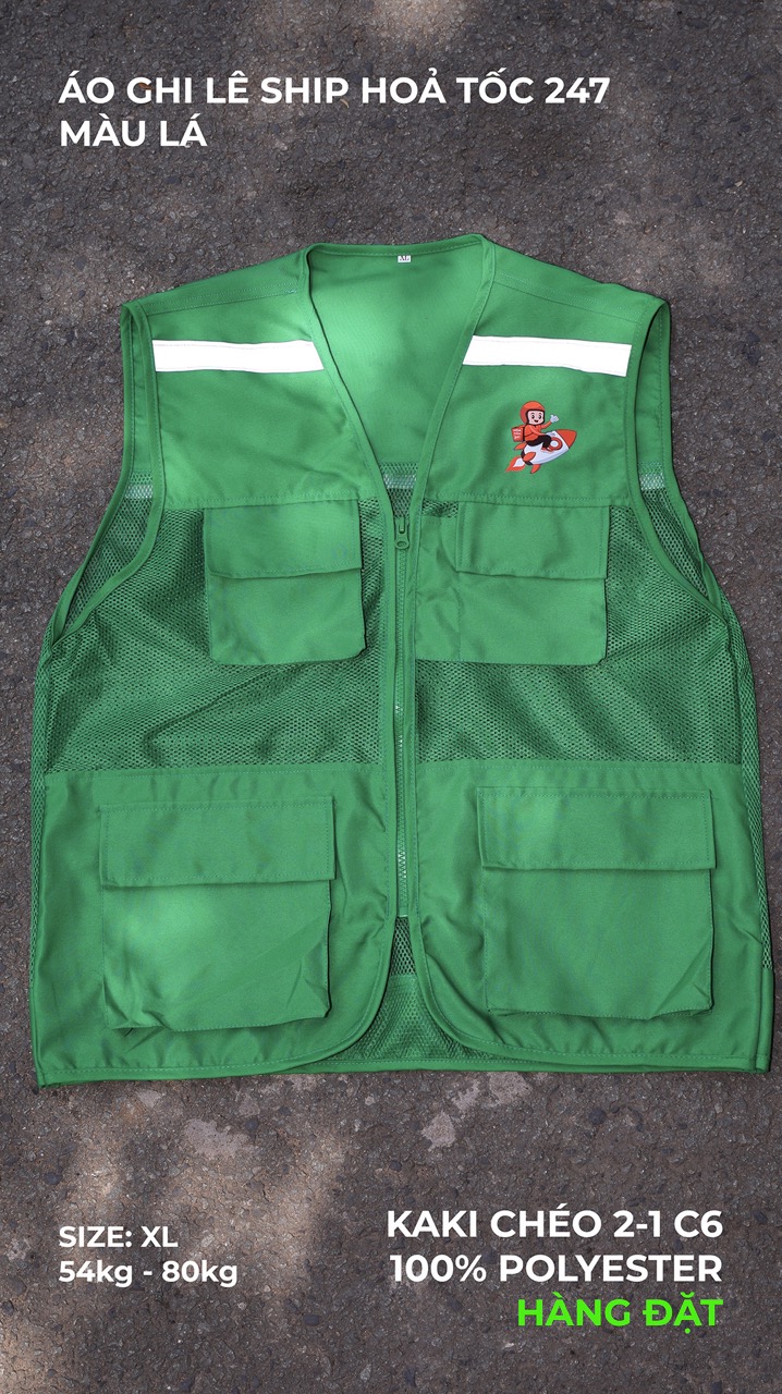 Áo ghi lê tài xế Ship hoả tốc 247