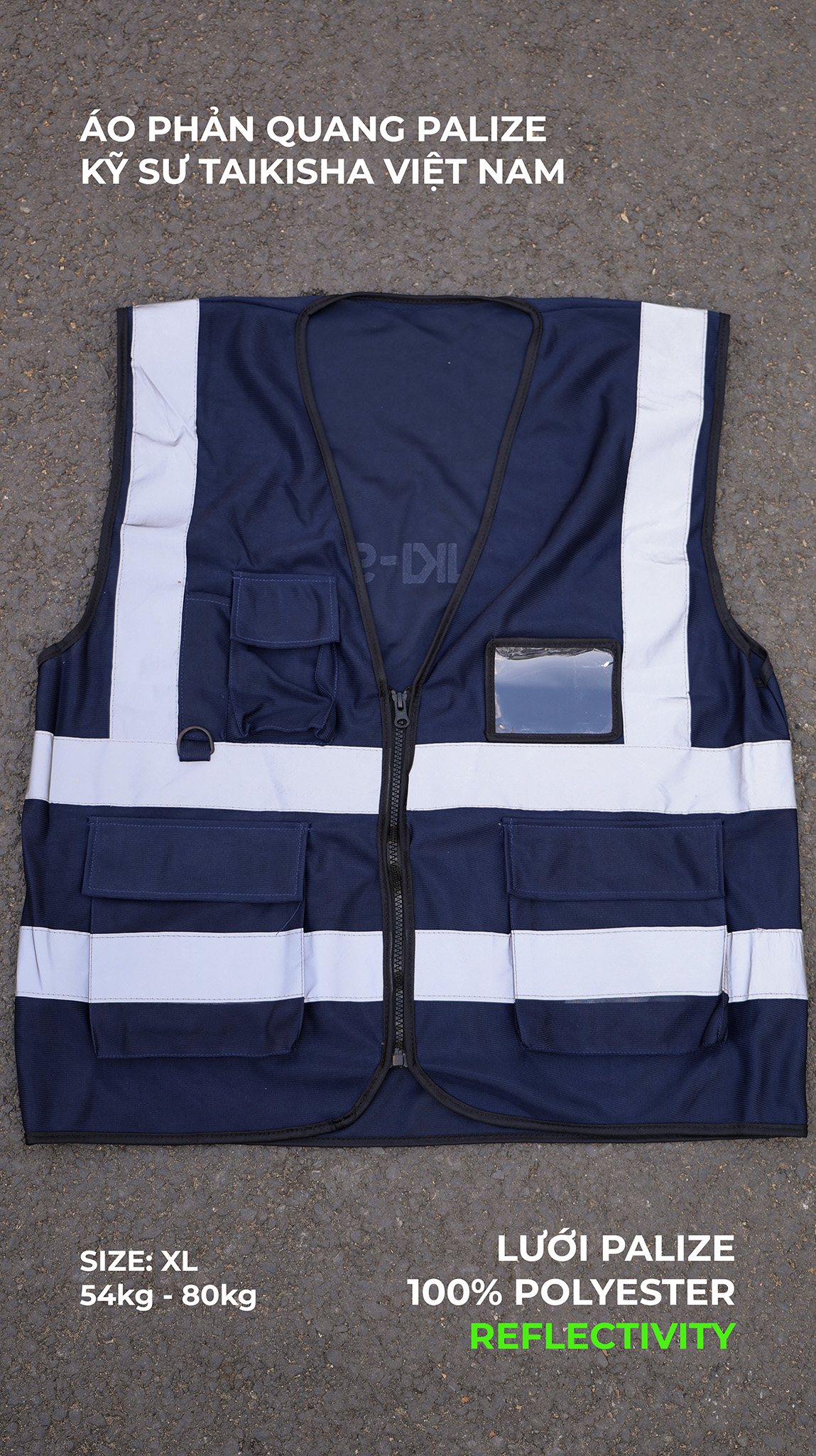 Áo phản quang kỹ sư TAIKISHA Việt Nam