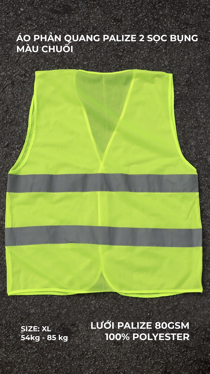 Áo phản quang palize 2 sọc bụng 80gsm