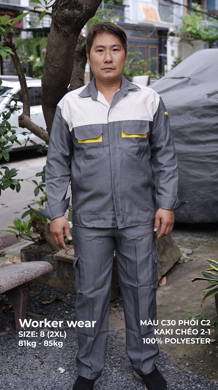 Mẫu đồng phục công nhân kiểu phối số 2