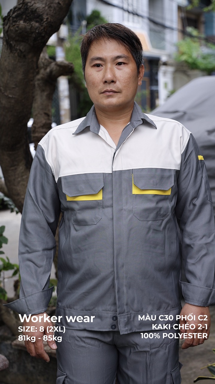 Mẫu đồng phục công nhân kiểu phối số 2