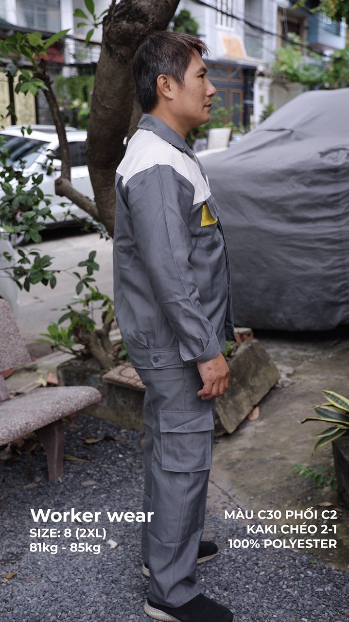 Mẫu đồng phục công nhân kiểu phối số 2
