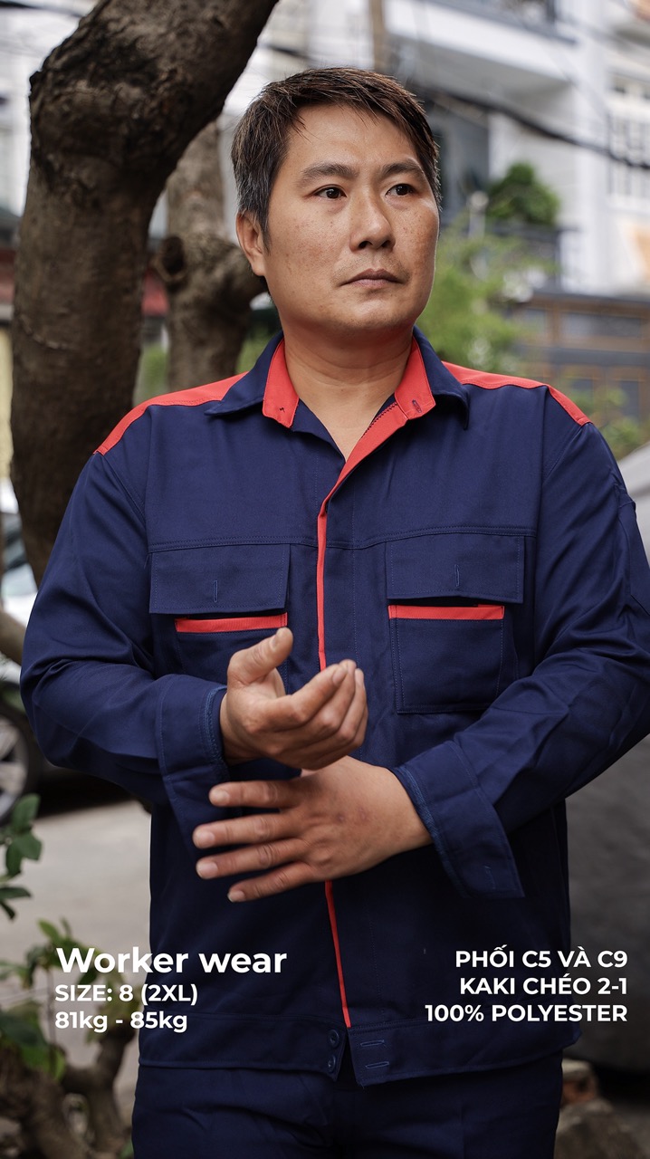 Mẫu đồng phục công nhân kiểu phối số 3