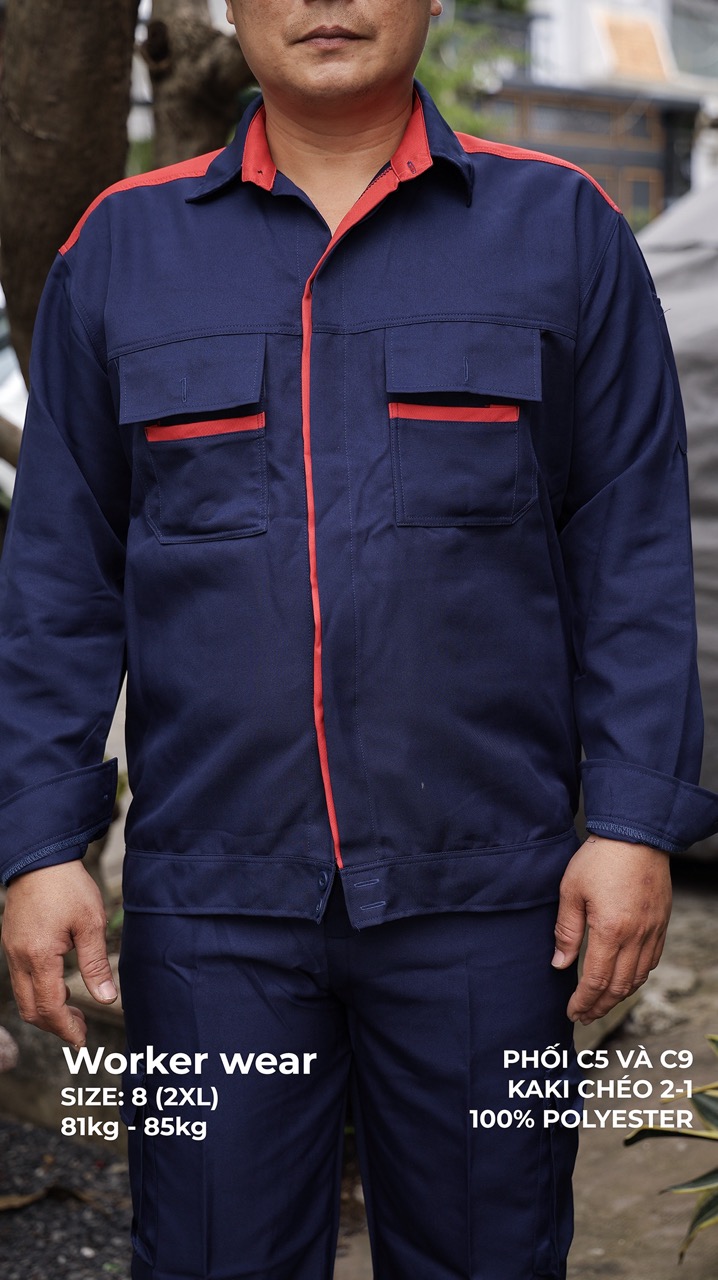 Mẫu đồng phục công nhân kiểu phối số 3
