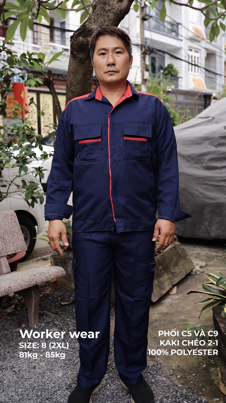 Mẫu đồng phục công nhân kiểu phối số 3