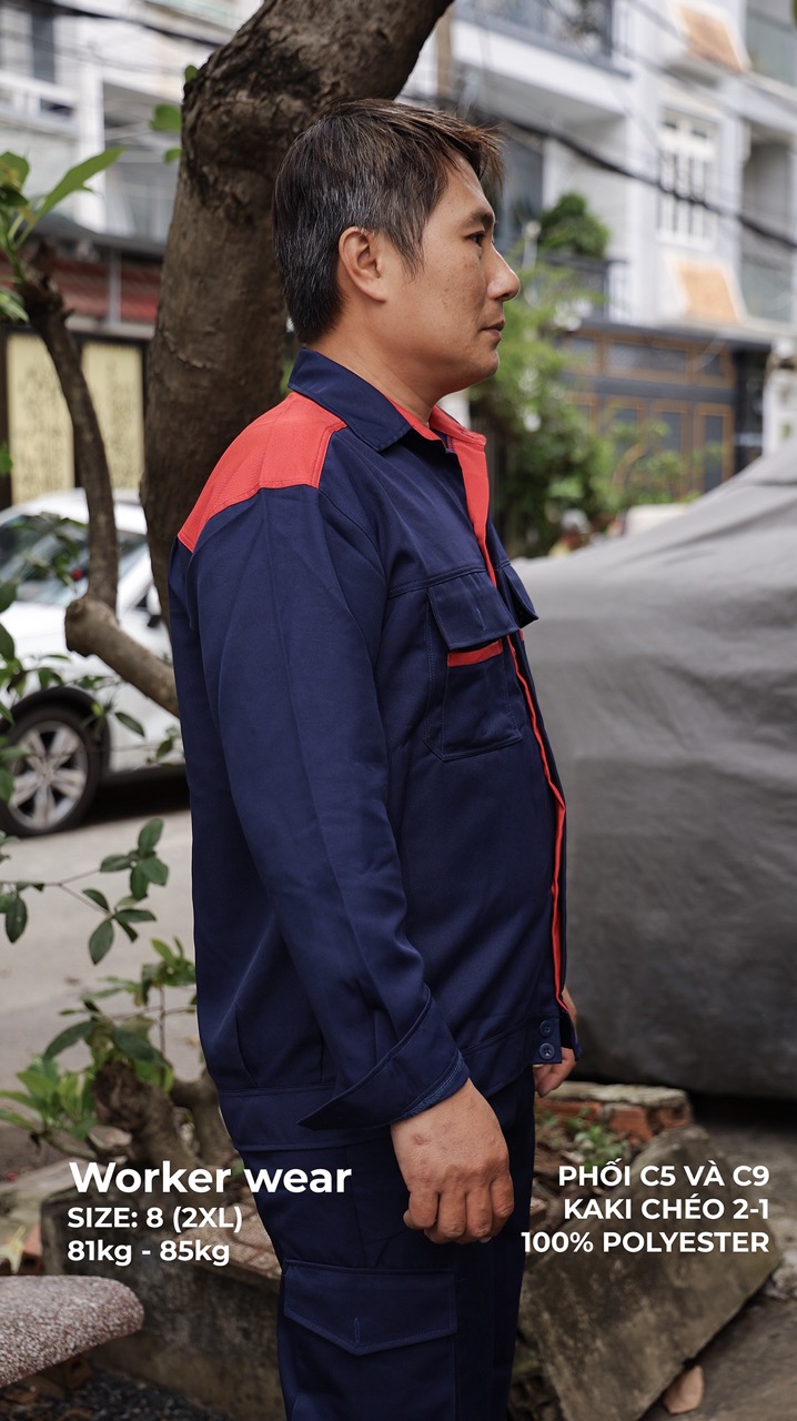 Mẫu đồng phục công nhân kiểu phối số 3