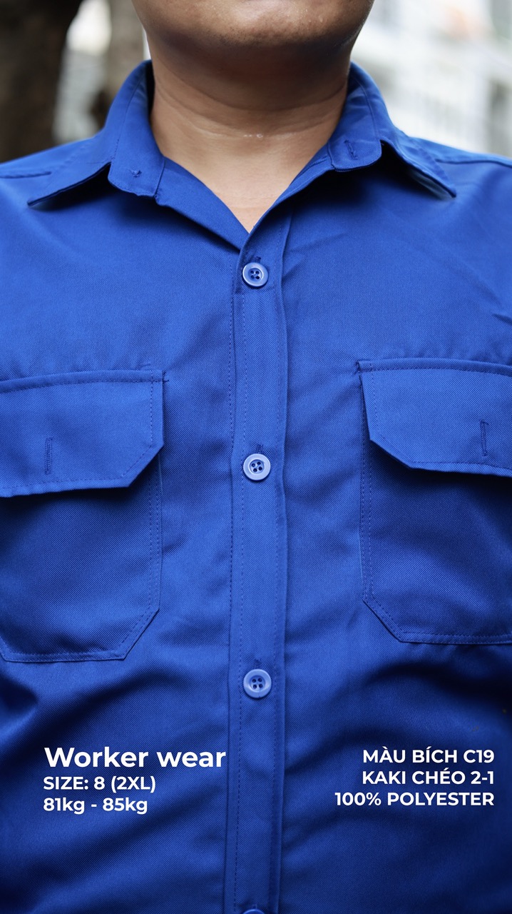 Mẫu đồng phục công nhân trơn