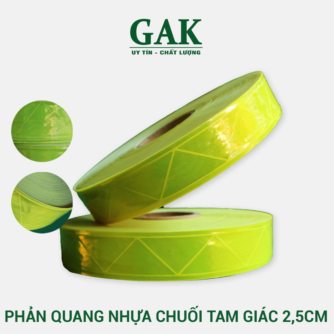 Phản quang nhựa chuối vân tam giác 2,5cm x 100m