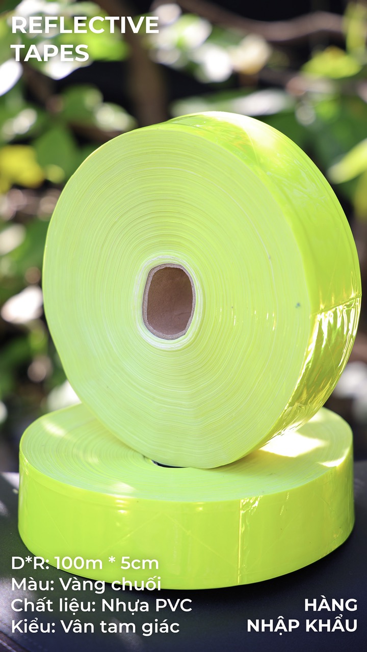 Phản quang nhựa chuối vân tam giác 5cm x 100m