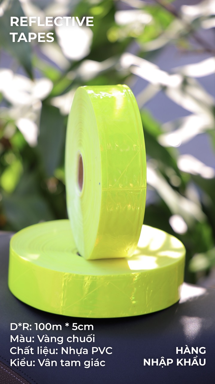 Phản quang nhựa chuối vân tam giác 5cm x 100m