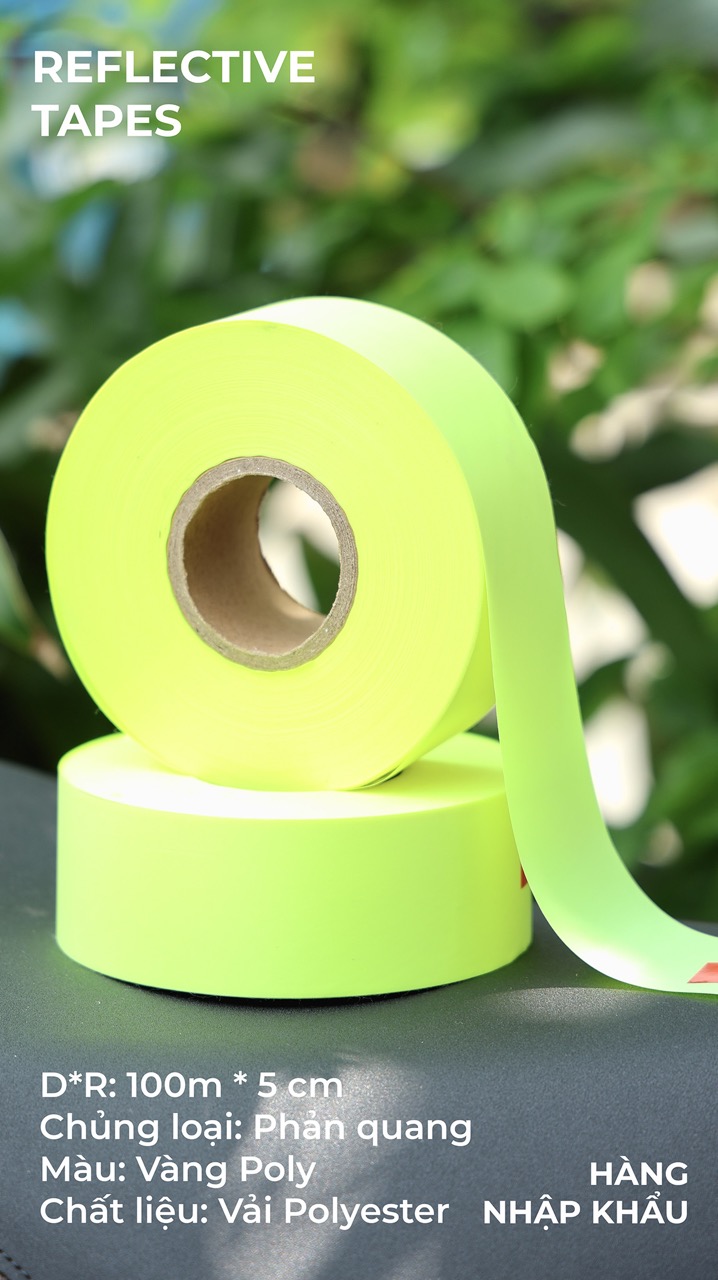 Phản quang poly vàng 5cm x 100m