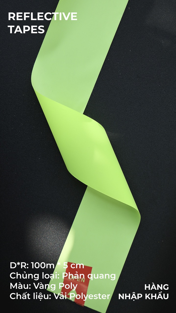 Phản quang poly vàng 5cm x 100m