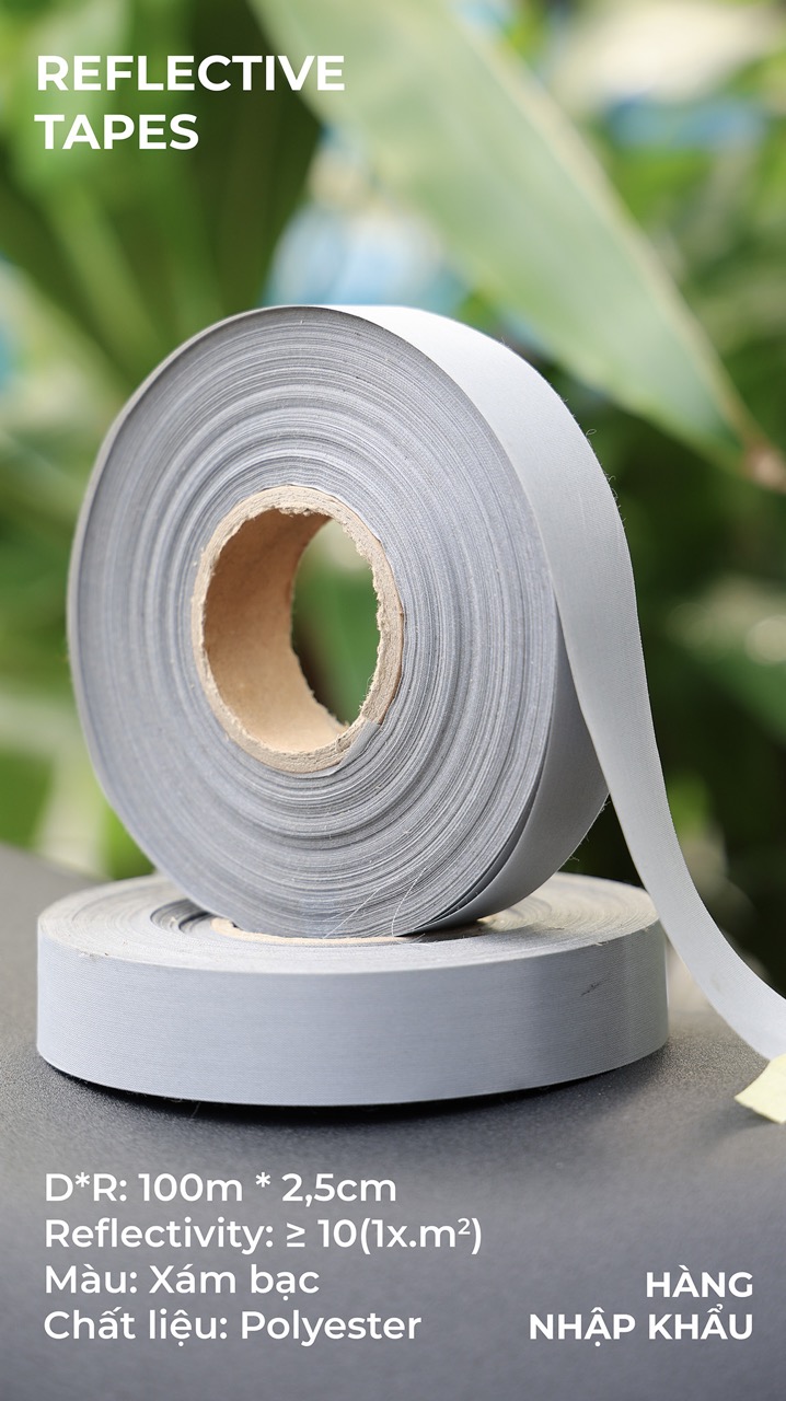 Standard Gray Poly Reflective Tape 2.5cm x 100m