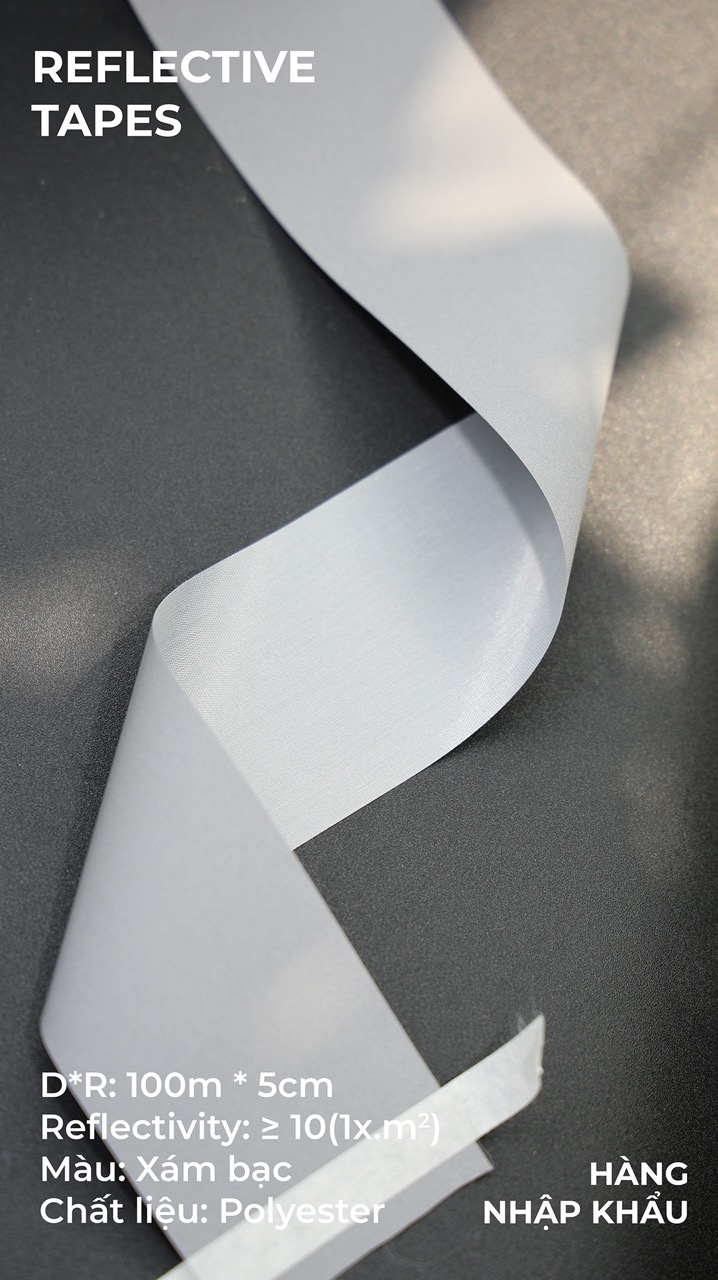 Phản quang Poly xám thường 5cm x 100m