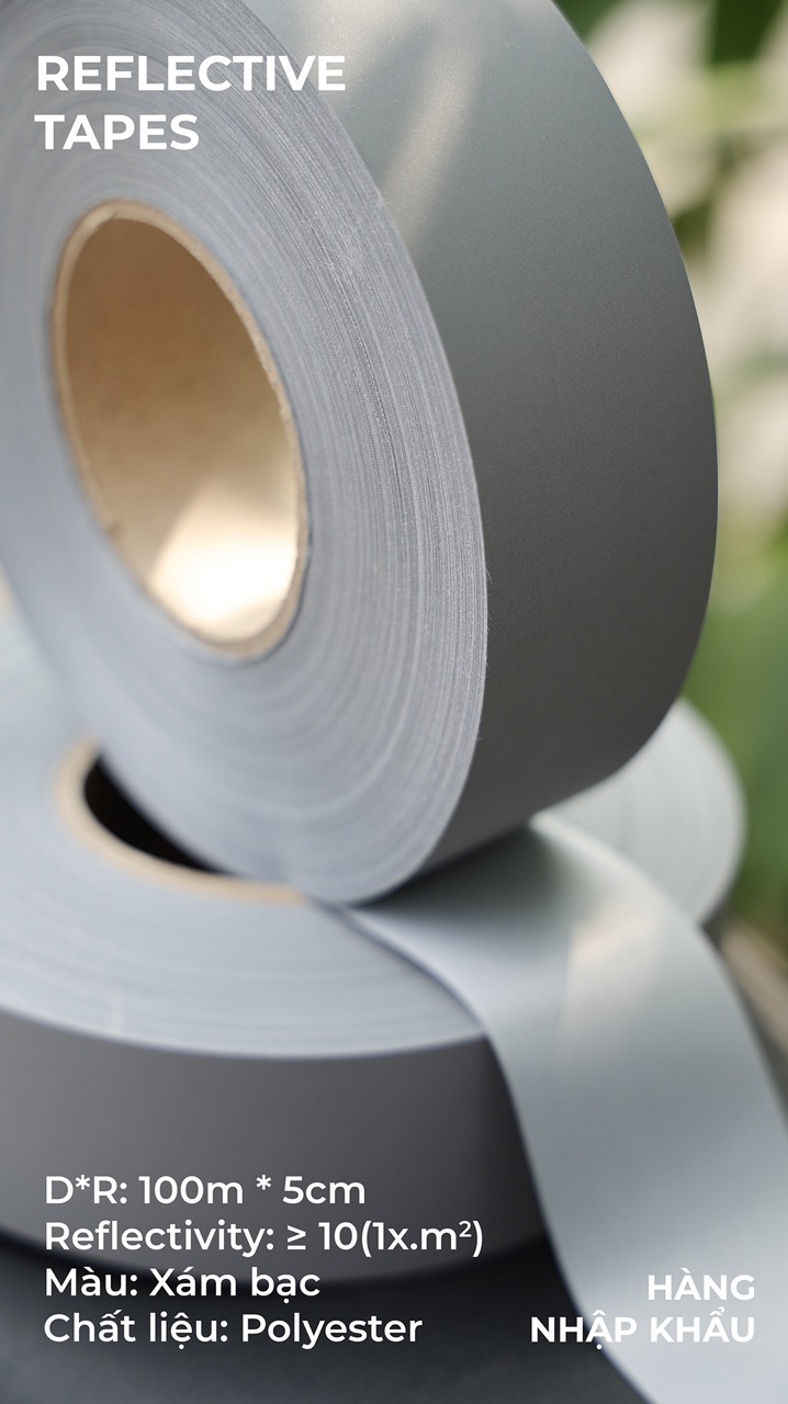 Phản quang Poly xám thường 5cm x 100m