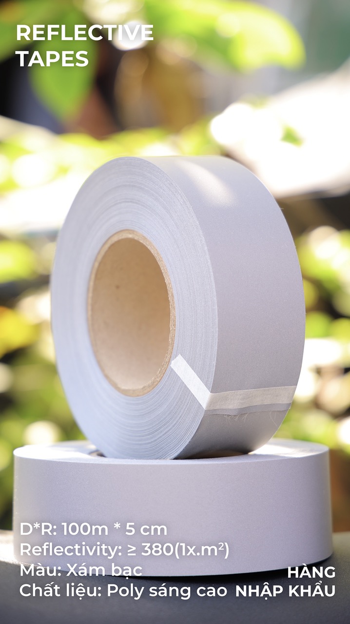 High-Quality Gray Poly Reflective Tape 5cm x 100m