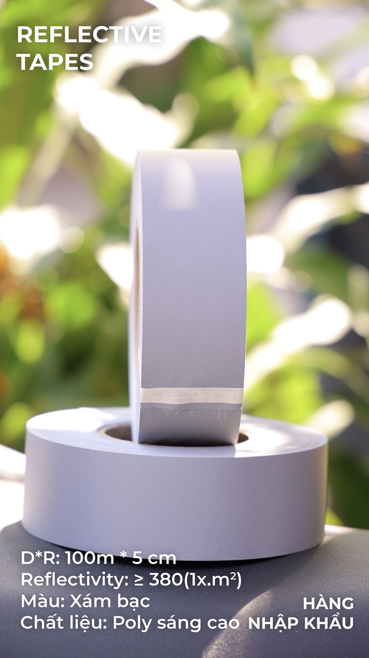 High-Quality Gray Poly Reflective Tape 5cm x 100m