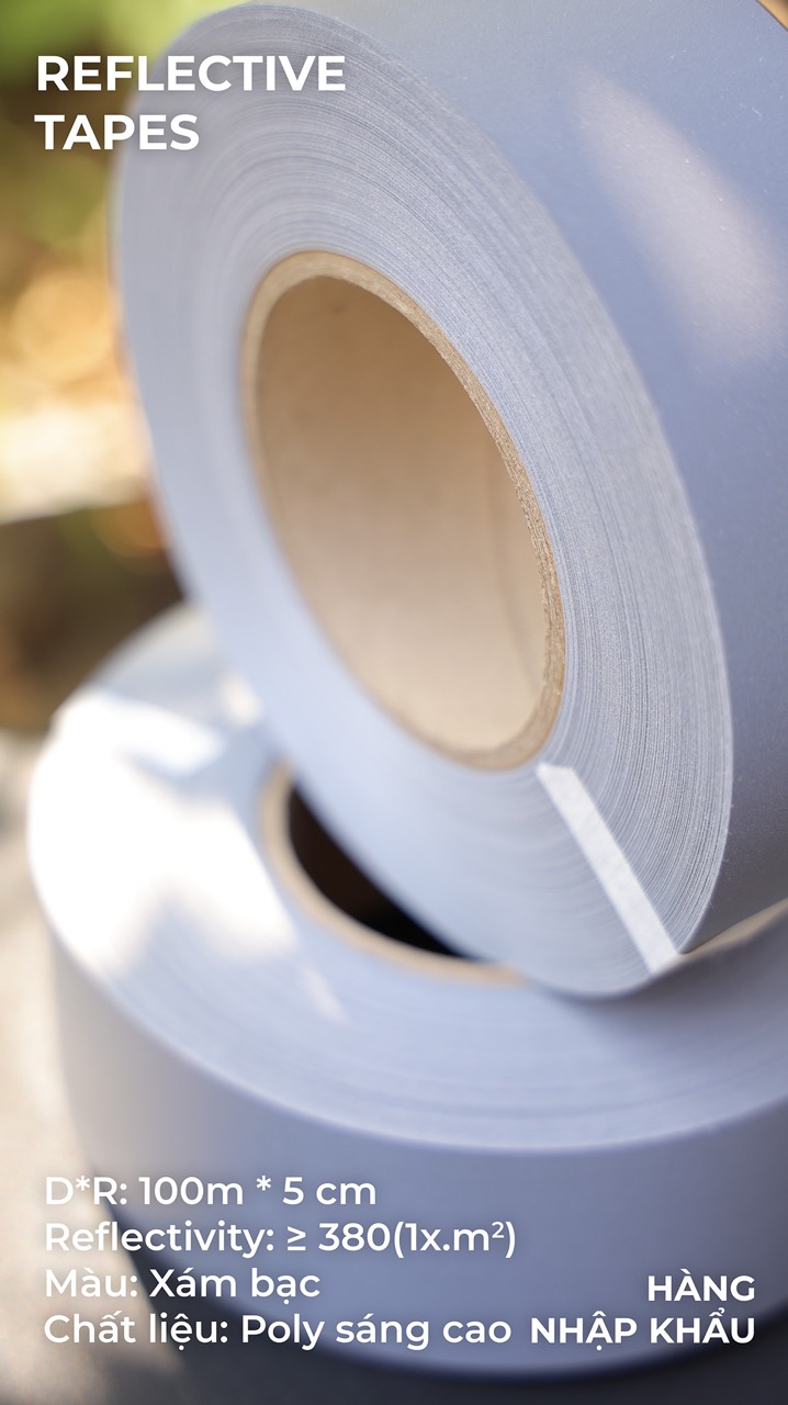 High-Quality Gray Poly Reflective Tape 5cm x 100m