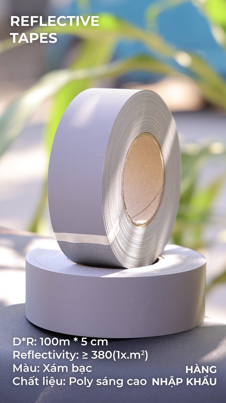 High-Quality Gray Poly Reflective Tape 5cm x 100m