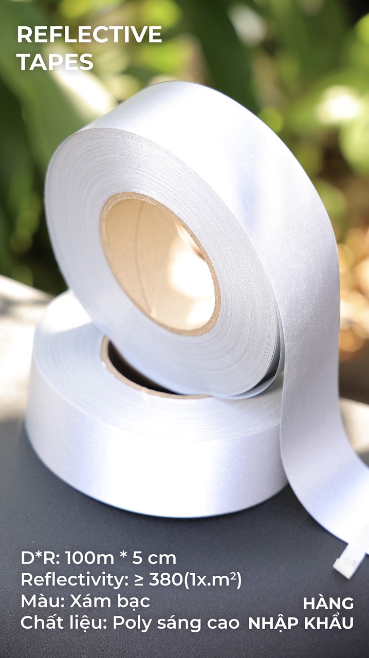 High-Quality Gray Poly Reflective Tape 5cm x 100m