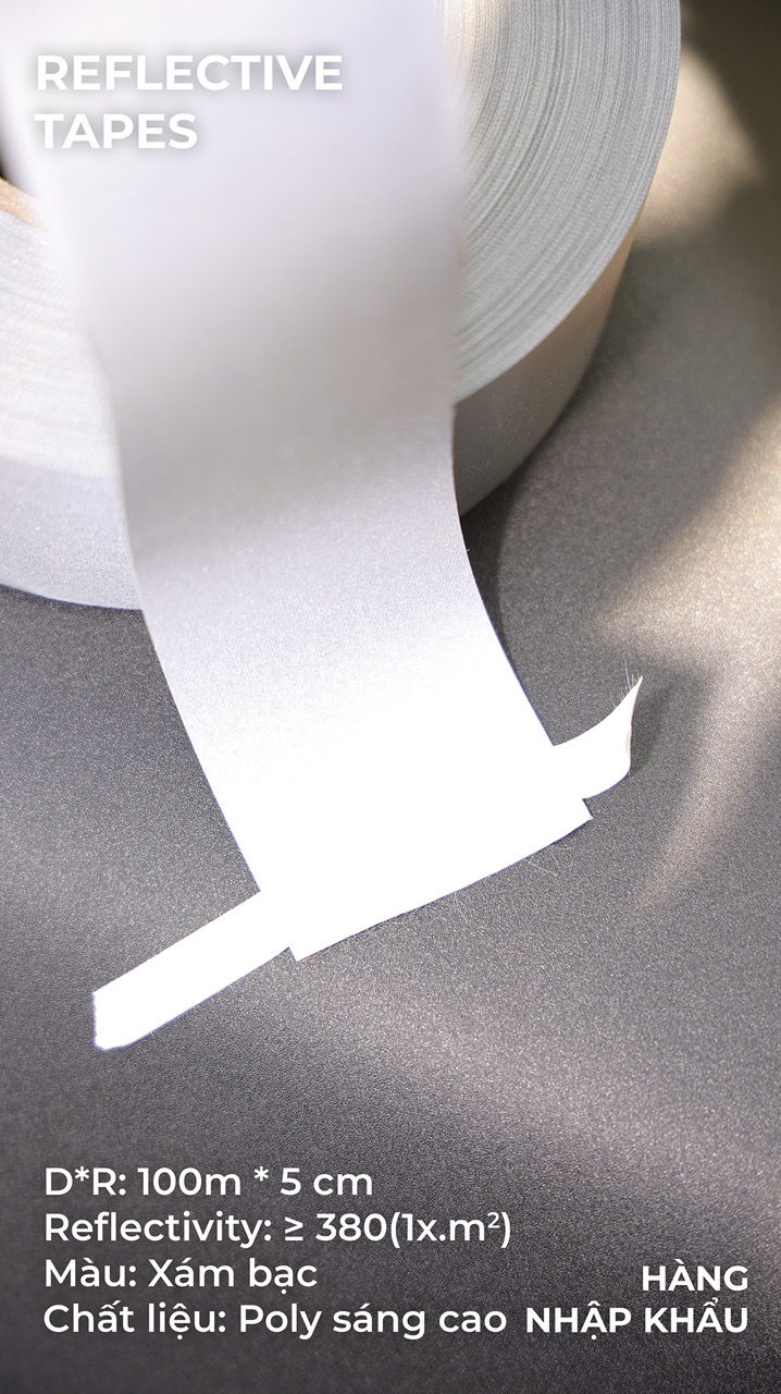High-Quality Gray Poly Reflective Tape 5cm x 100m