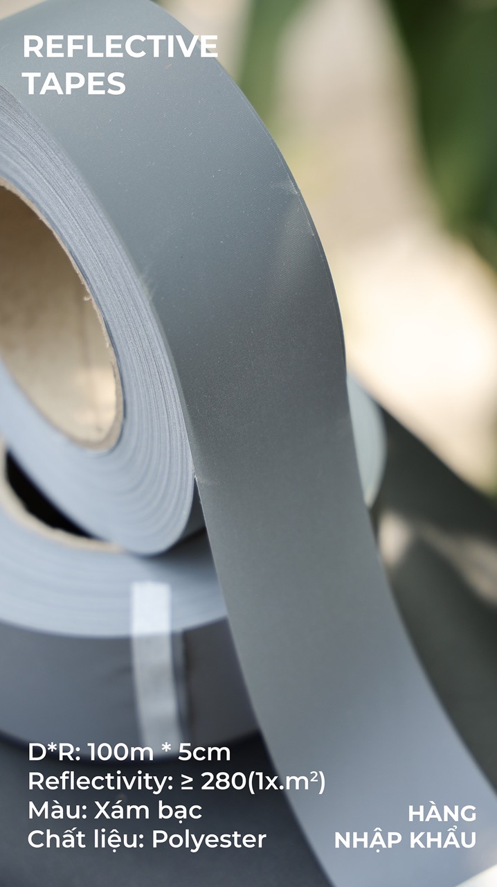 Phản quang Poly xám trung 5cm x 100m