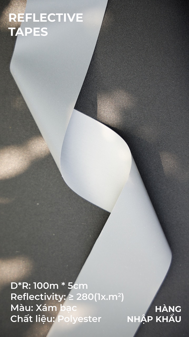 Phản quang Poly xám trung 5cm x 100m