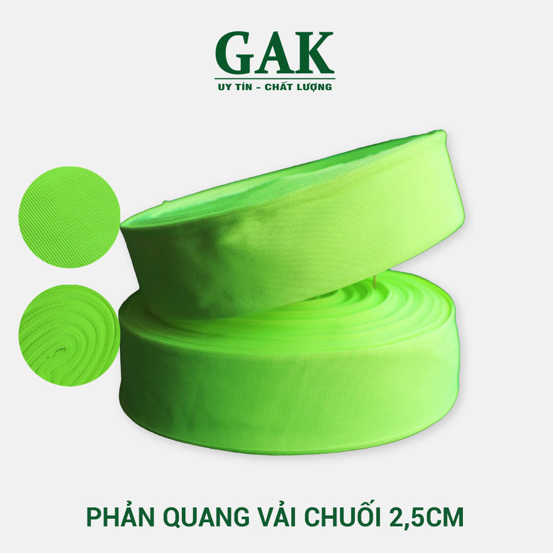 Phản quang vải xanh chuối 2,5cm x 100m