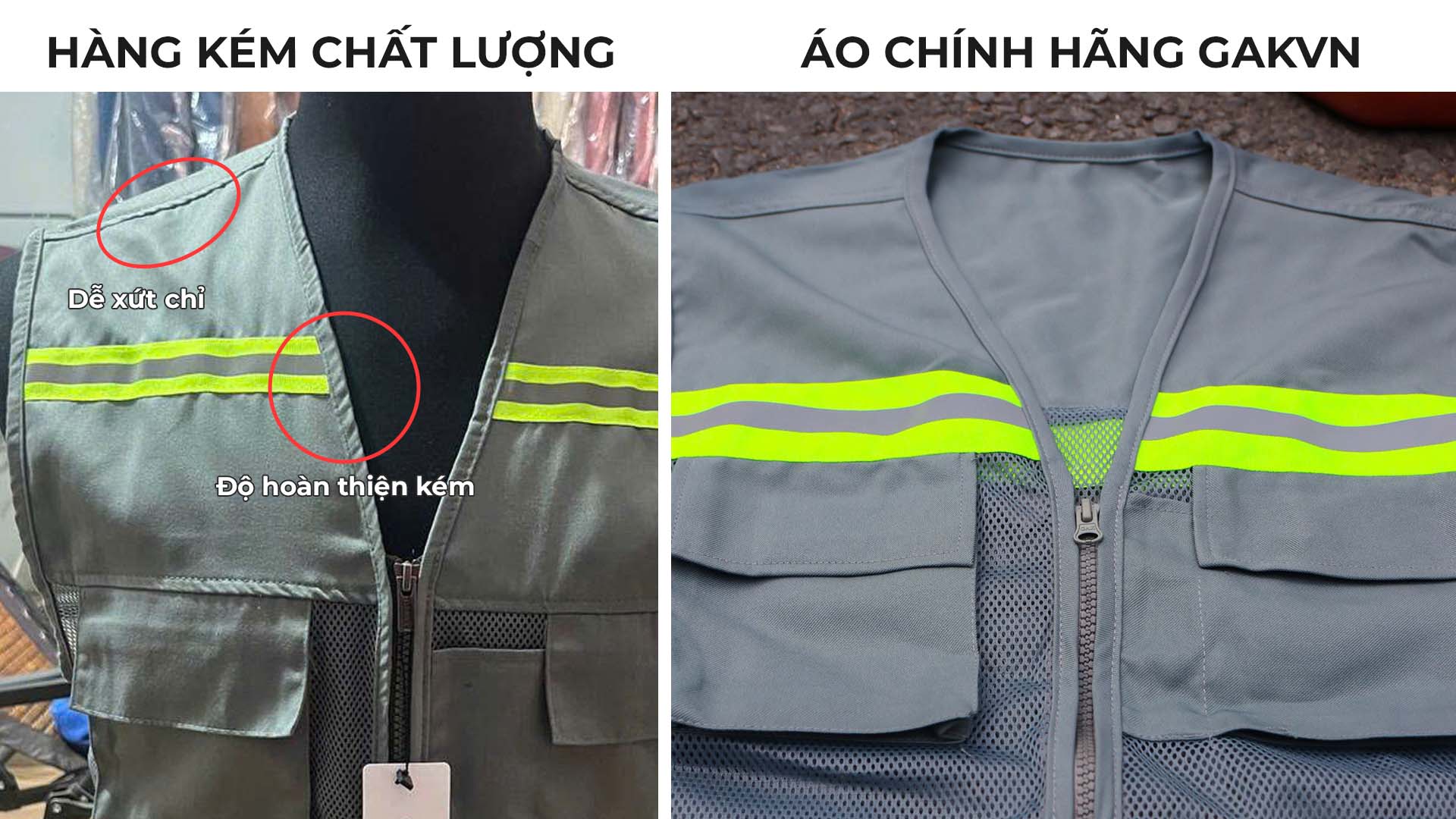 Cách phân biệt áo phản quang chính hãng và hàng nhái