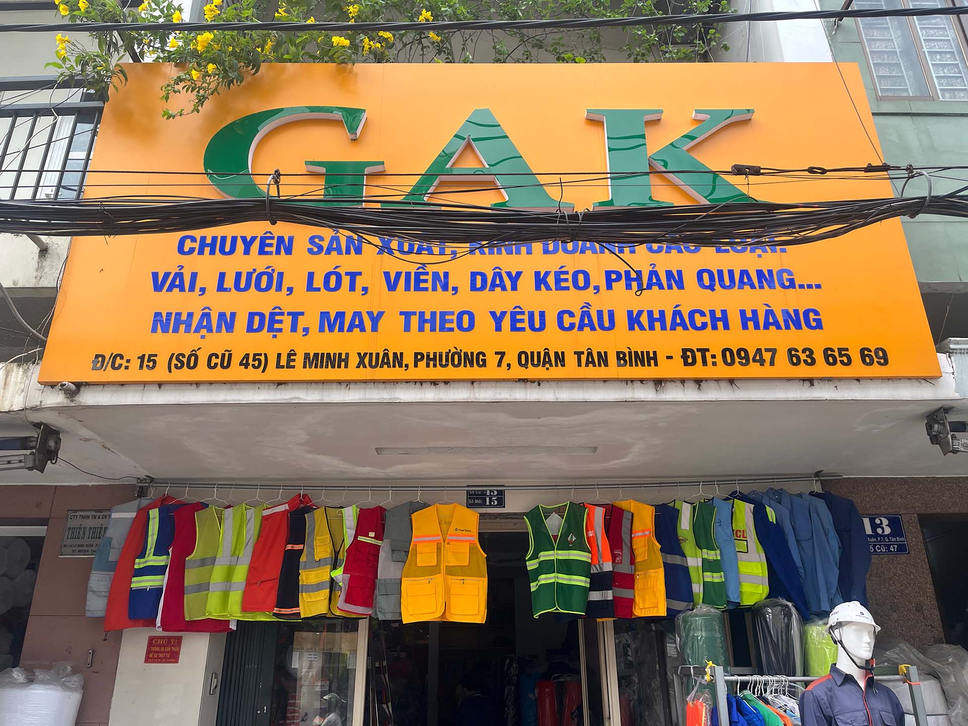 GAK address selling reflective clothing