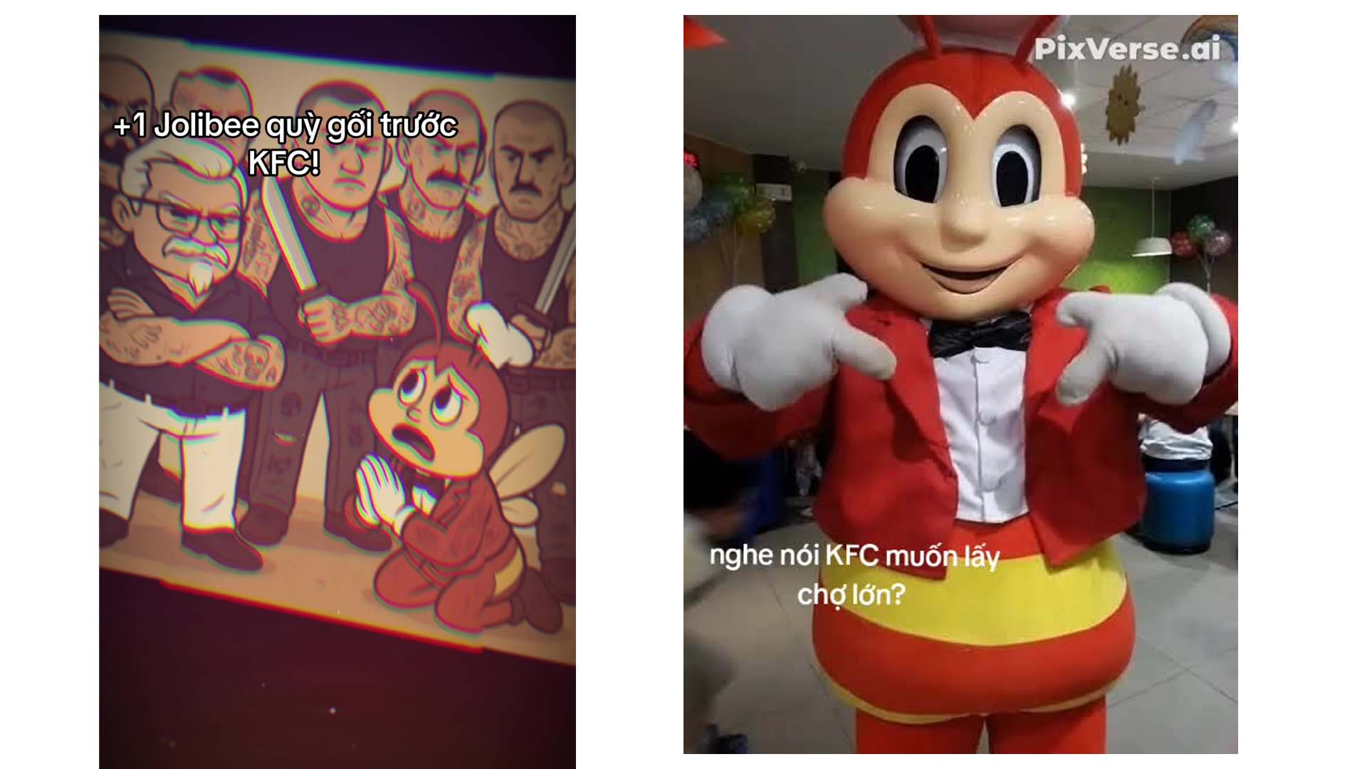 Những chiếc meme KFC và Jollibee khịa nhau