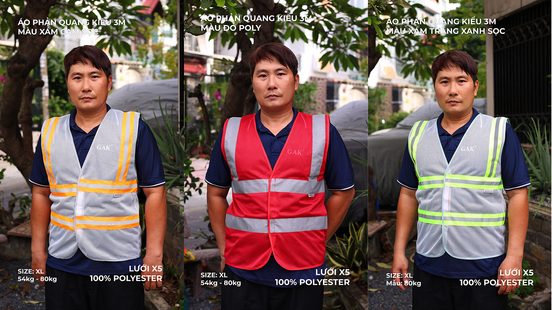 Áo phản quang lưới công nhân