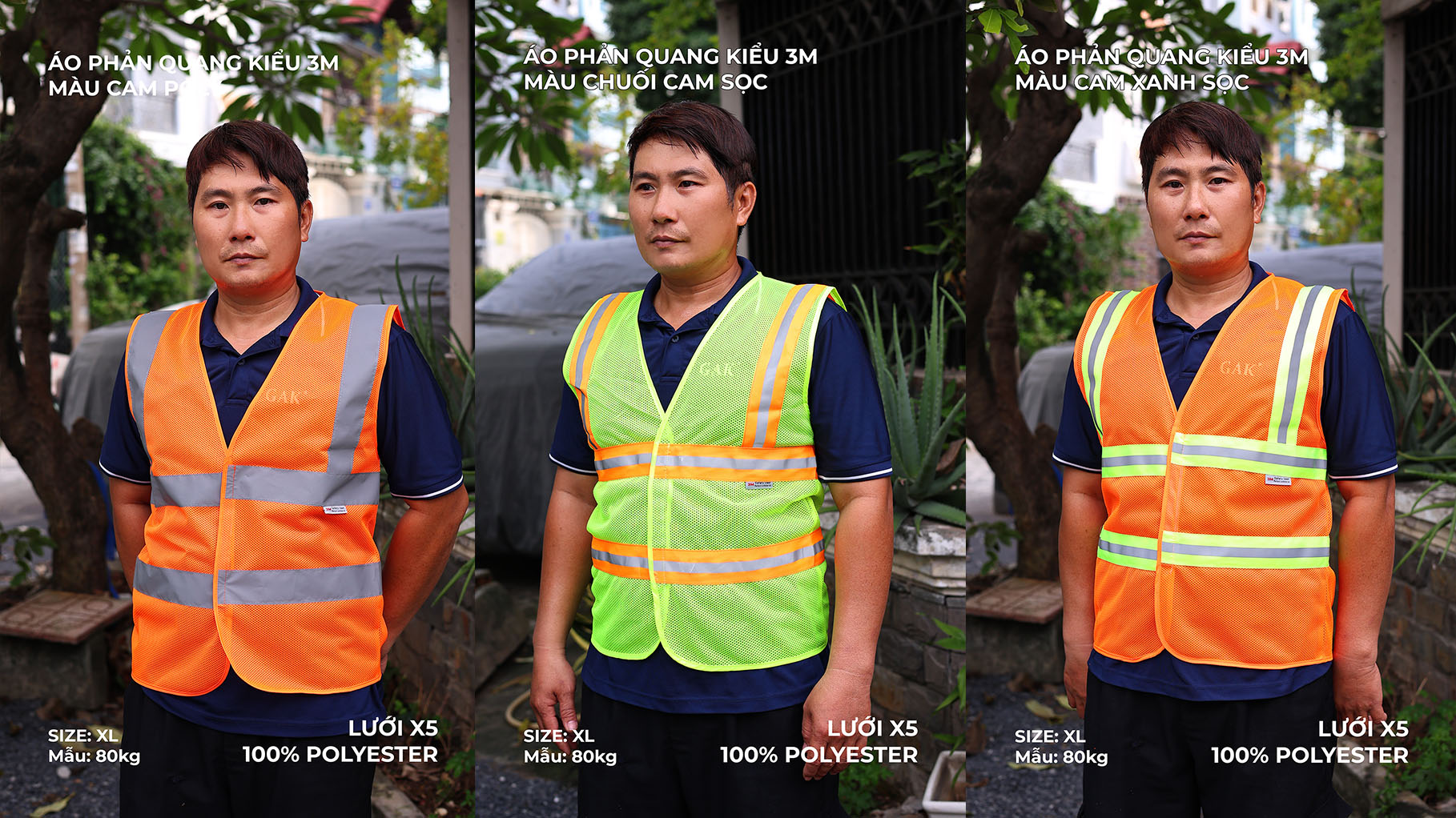 Áo phản quang lưới công nhân