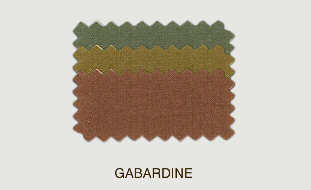 Vải Gabardine là một loại vải được dệt theo kiểu chéo, có bề mặt là những đường gân nổi rõ. 