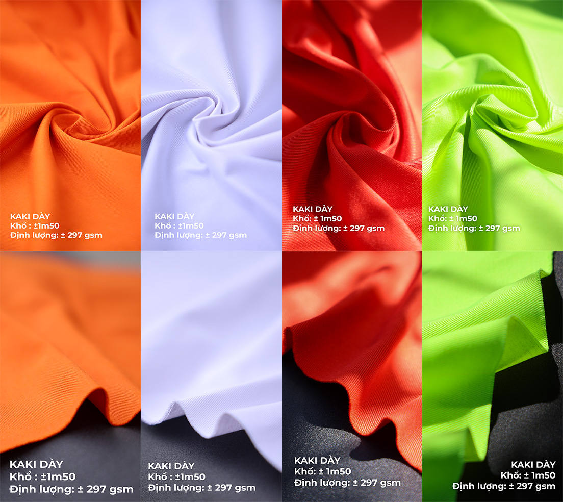 Vải Kaki dày 65/35 nhà GAK