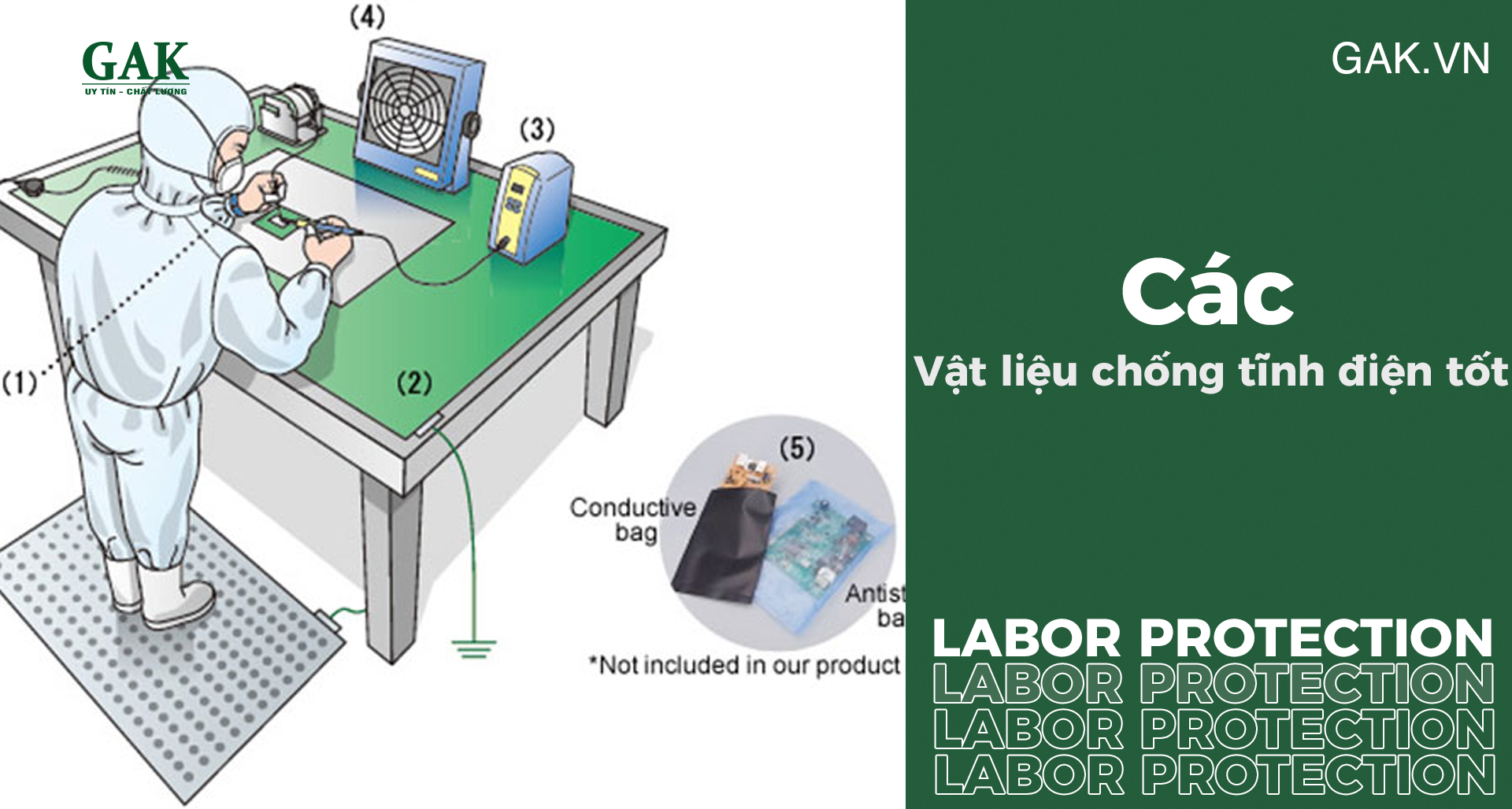 Các Vật liệu chống tĩnh điện tốt