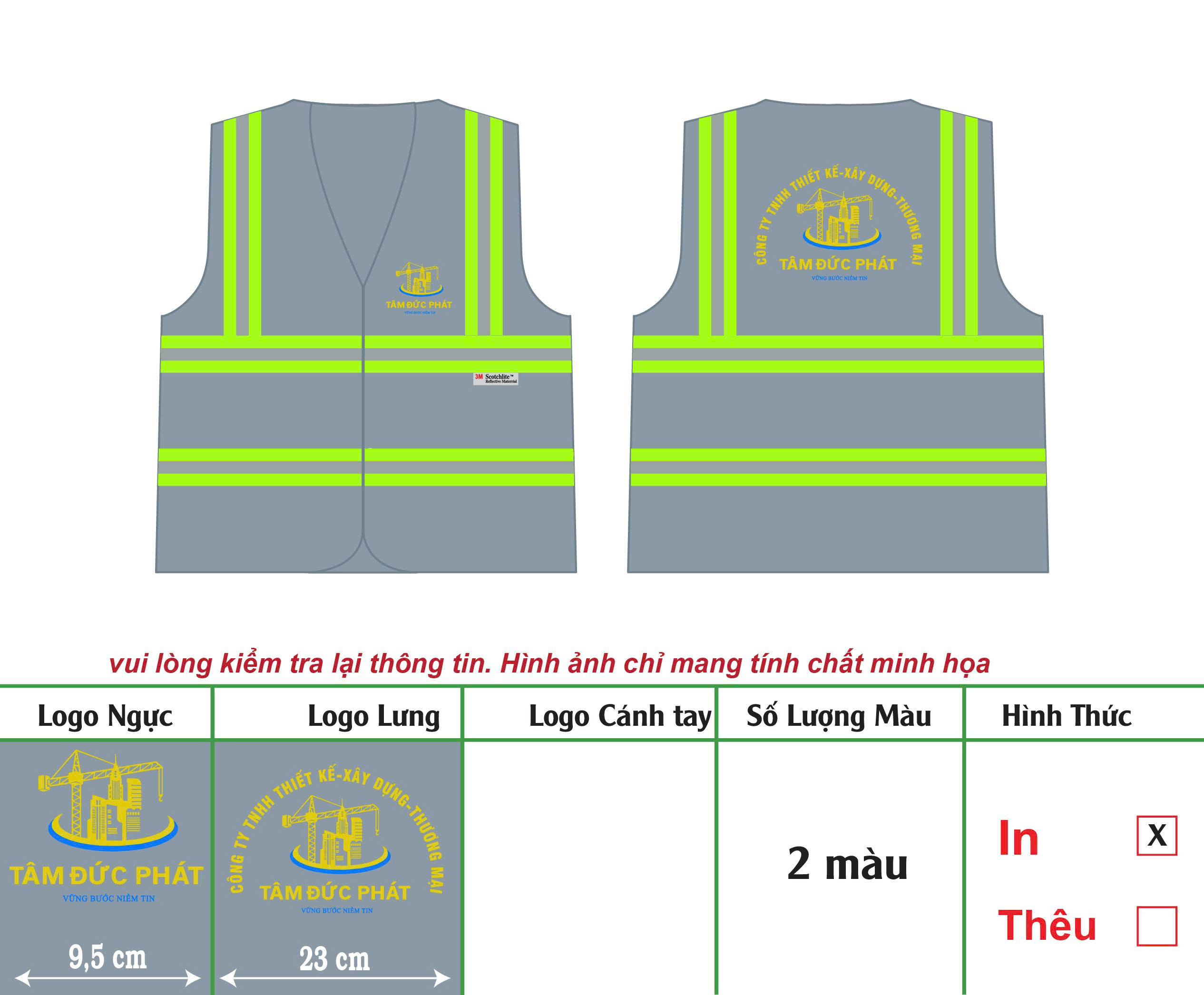 Thiết kế áo phản quang theo yêu cầu tại TPHCM