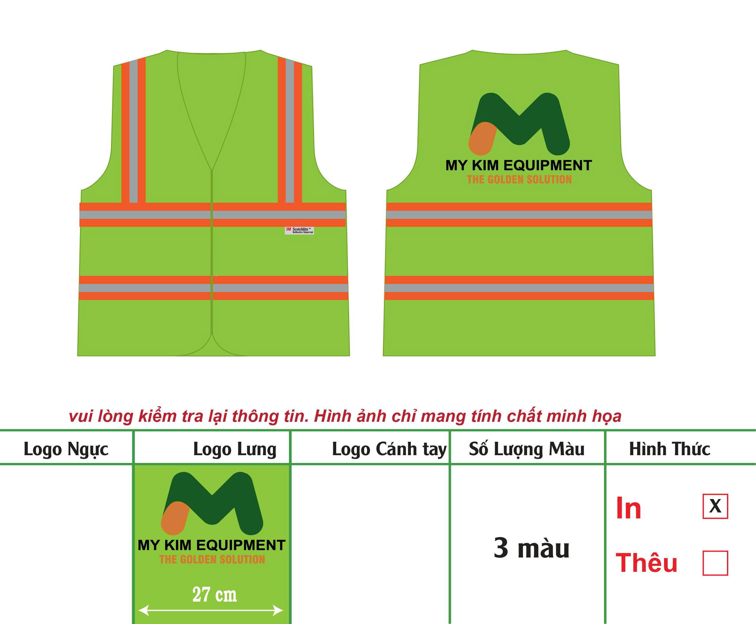 Thiết kế áo phản quang theo yêu cầu tại TPHCM