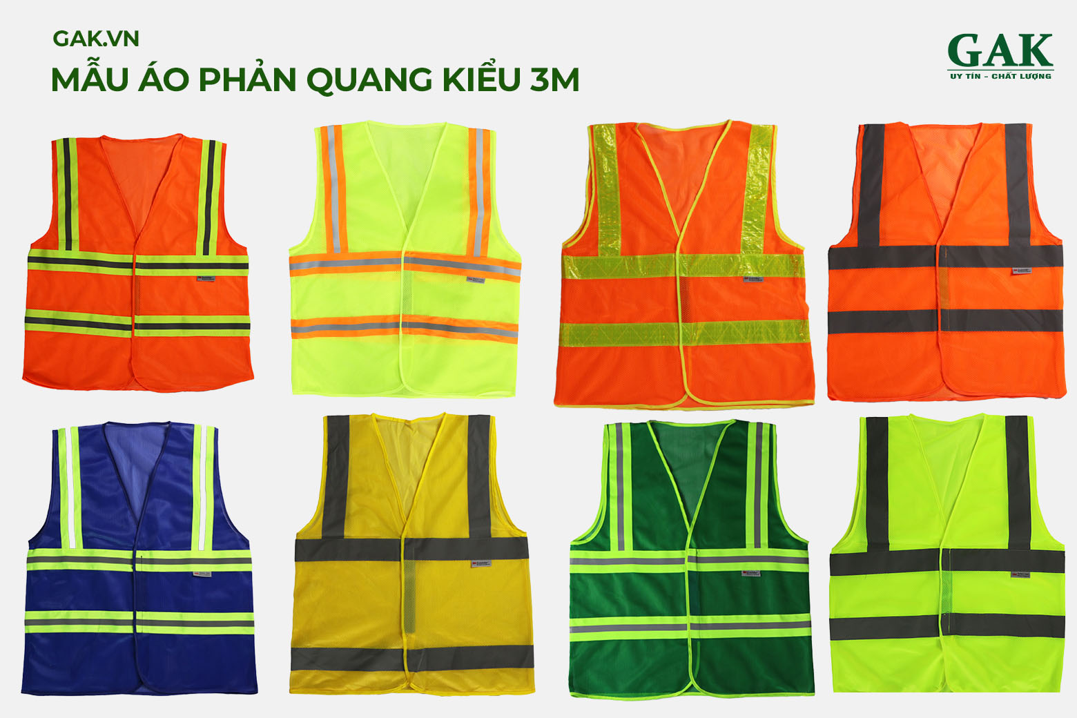 Mẫu Áo phản quang kiểu 3M do công ty GAK may